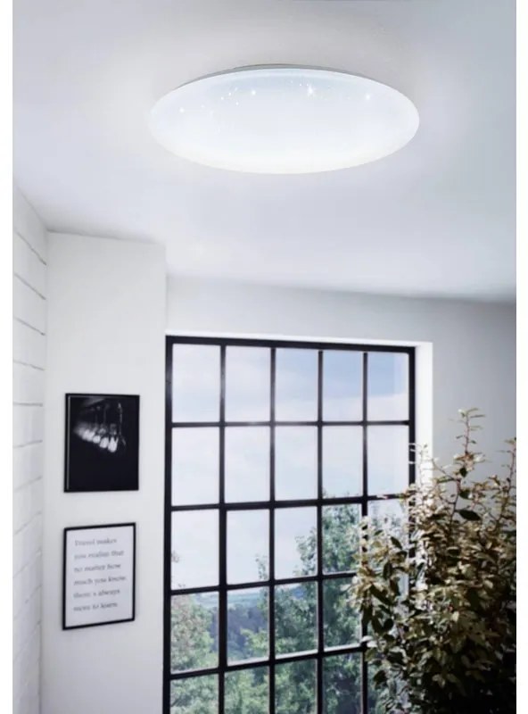 Plafoniera LED moderno Frania, bianco Ø 53 cm, luce calda dimmerabile EGLO