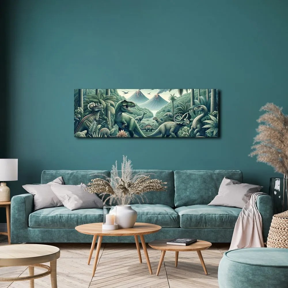 Quadro su tela – Mondo selvaggio dei dinosauri