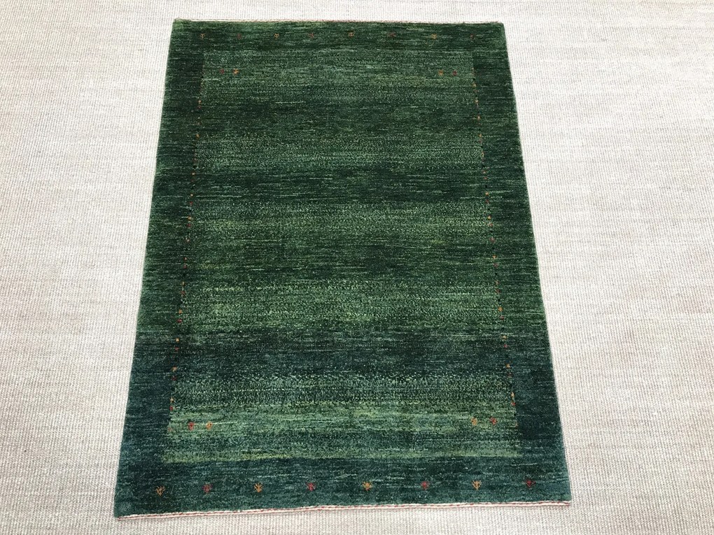 Loribaft Tappeto persiano 110x150 Verde (Iran) Annodato A Mano