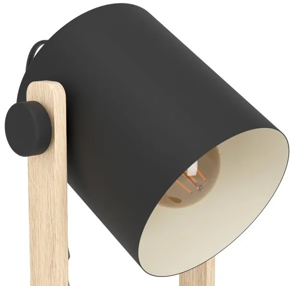 Eglo 43519 - Lampada da tavolo HORNWOOD 1xE27/28W/230V