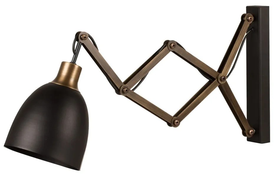 Lampada da parete nera/color bronzo ø 16 cm Pulia – Opviq lights