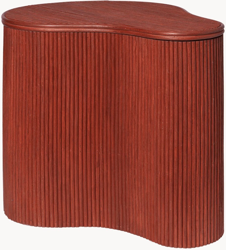 Tavolino in rattan fatto a mano con vano contenitore Isola