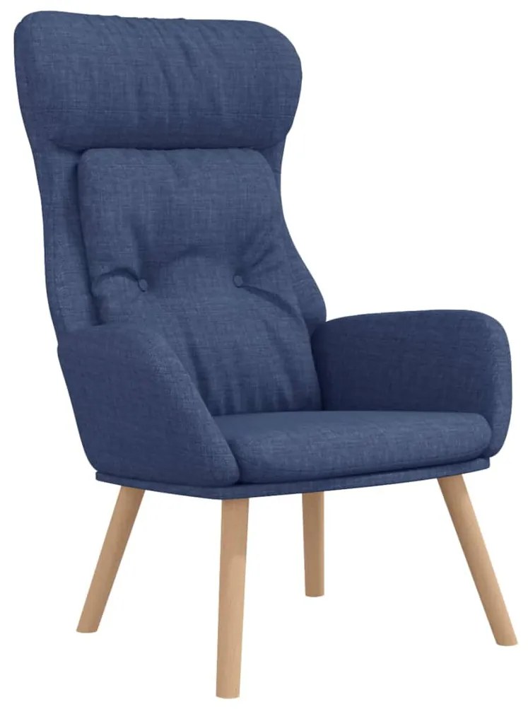 Poltrona rilassante blu in tessuto