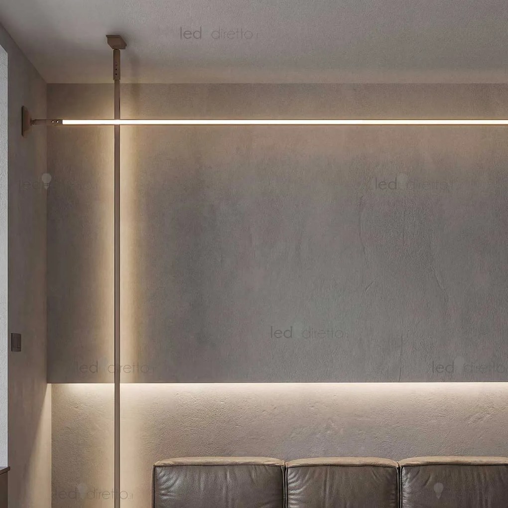 Profilo Sospeso STARLINE Corten 25m per strisce LED con Banda e fissaggio Variante Lunghezza 25 Metri