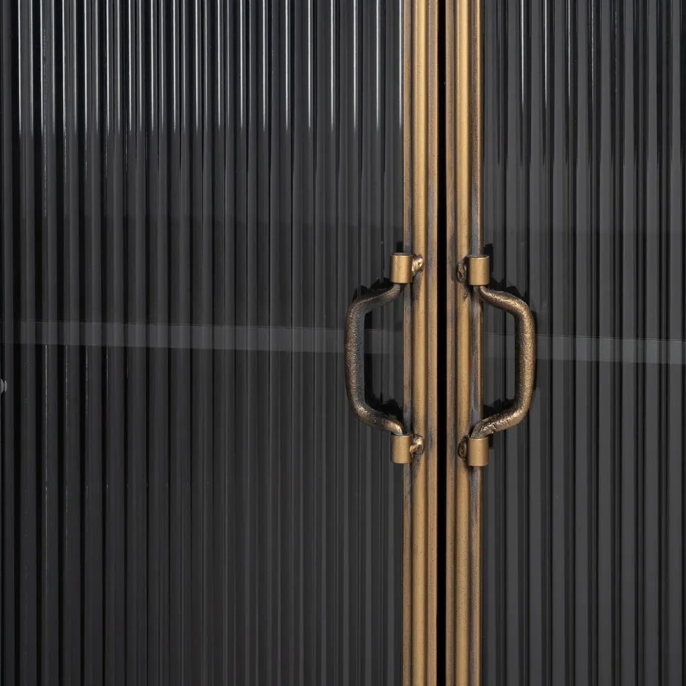 Vetrina in metallo nero 58x150 cm Brick - Ixia