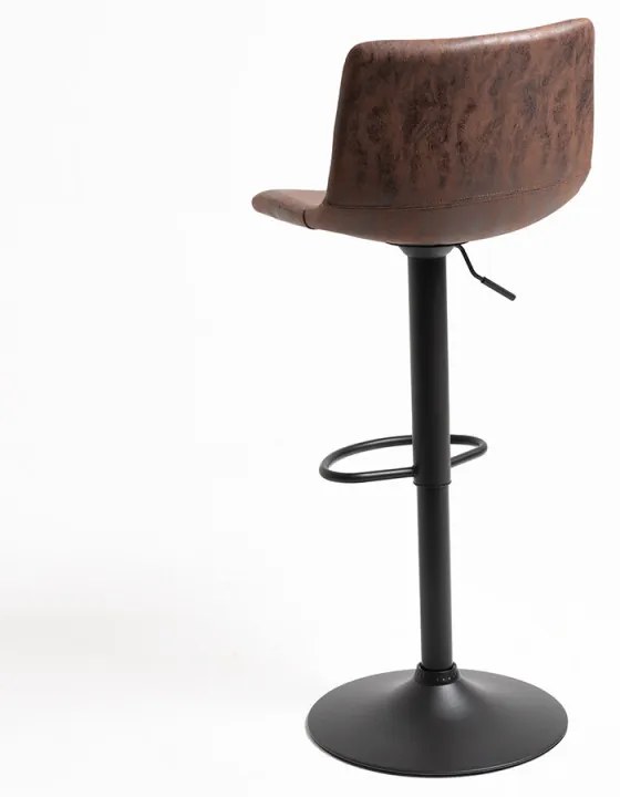 Sgabello Yatis Similpelle Marrone Vintage