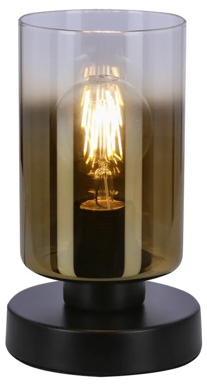Lampada da tavolo nera con paralume in vetro (altezza 20 cm) Aspra - Candellux Lighting