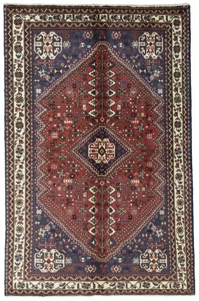 Abadeh Tappeto 100x150 Rosso (Iran) Annodato A Mano