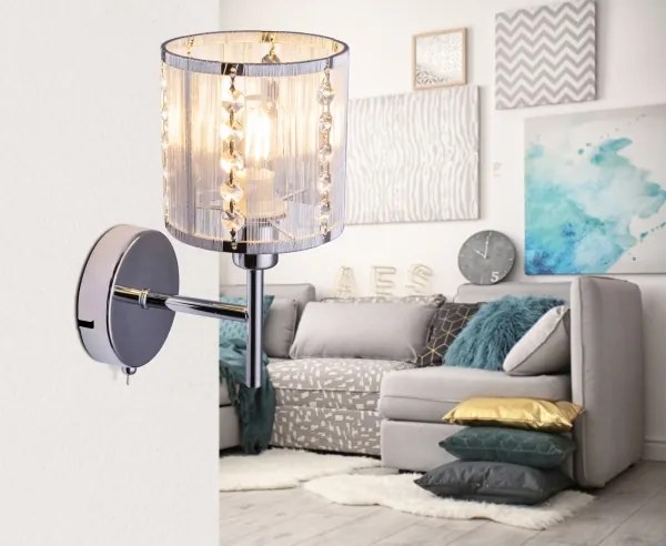 Globo 15091W - Applique WALLA 1xE14/40W/230V cromo