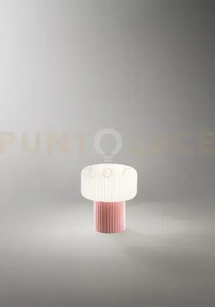 Lumetto in vetro e ceramica rosa otty 1 luce attacco g9 interruttor...