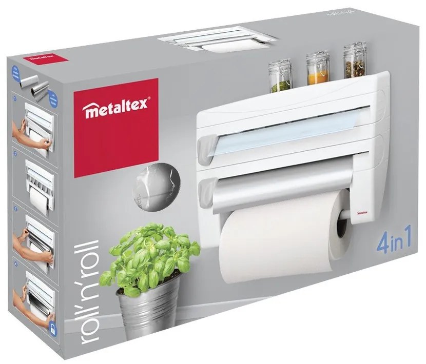 Scatola per asciugamani da cucina e altri accessori , lunghezza 38 cm - Metaltex