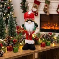 Gnomo Natale altezza 35 cm rosso verde