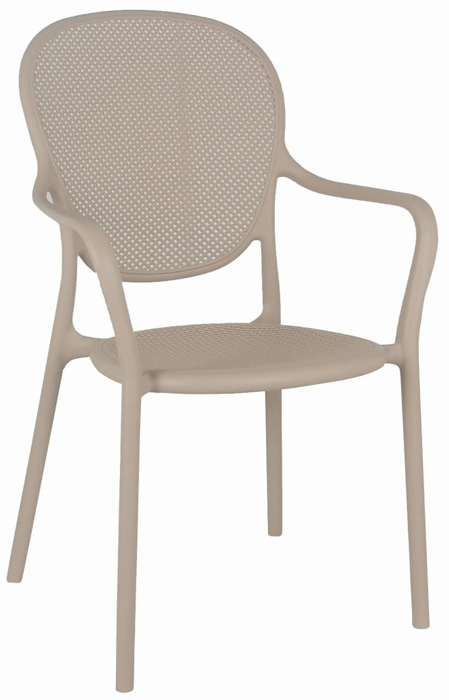 VERANO Beige - MODERNA SEDIA DA CUCINA GIARDINO BAR (IMPILABILE)