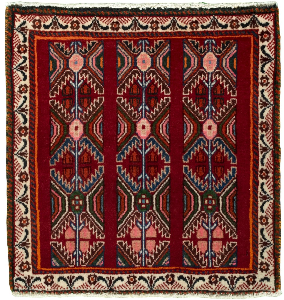 Shiraz Tappeto persiano 60 x 50 Rosso (Iran) Annodato A Mano