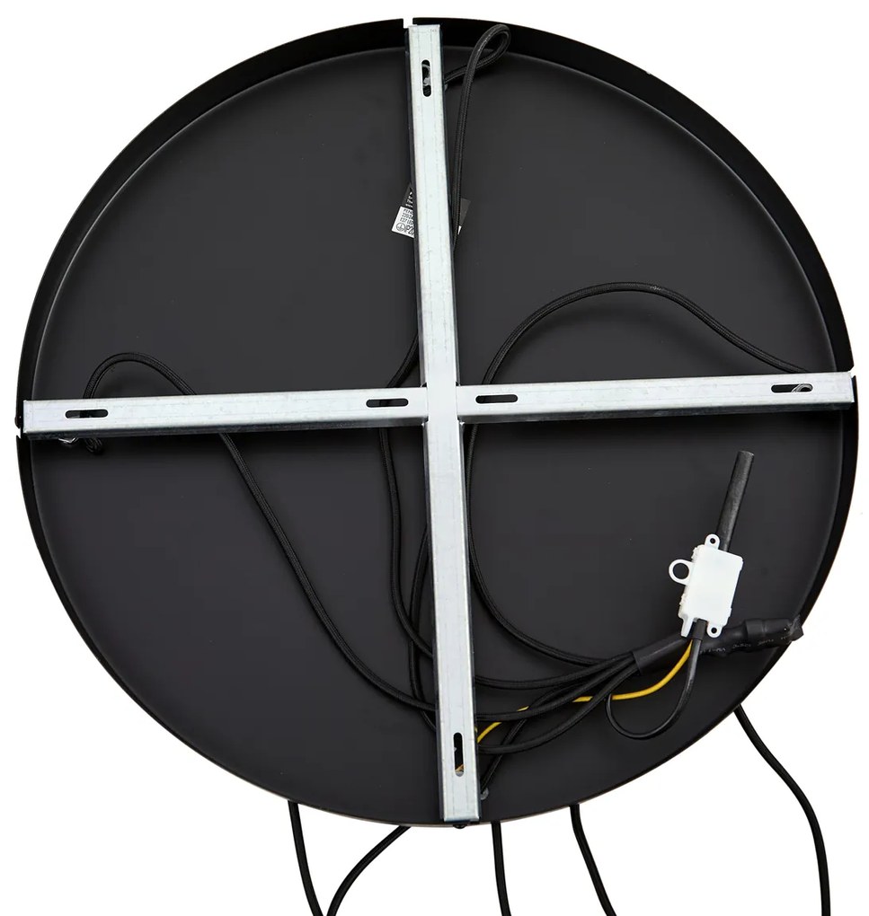 Lampada a sospensione Hotel Chic nera e oro con vetro verde 5 luci - Zuzanna