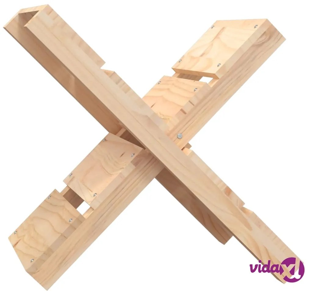 vidaXL Portaceppi 47x39,5x48 cm in Legno Massello di Pino