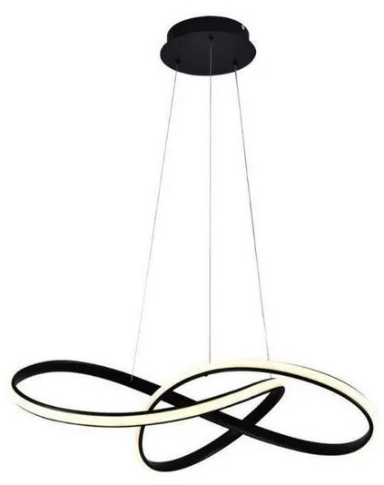 Lampadario a sospensione con filo LED dimmerabile LED/70W/230V 3000-6500K nero + telecomando