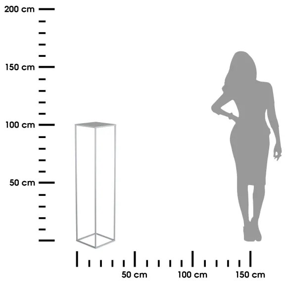 Portafiori 100x24 cm grigio