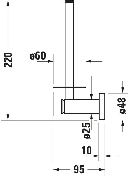 Duravit 99154600 - Porta carta igienica D-CODE nero opaco