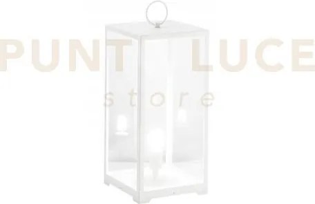 Lume mirage bianco 1 luce attacco e27 ip44 25x25x53cm cavo 250cm in...