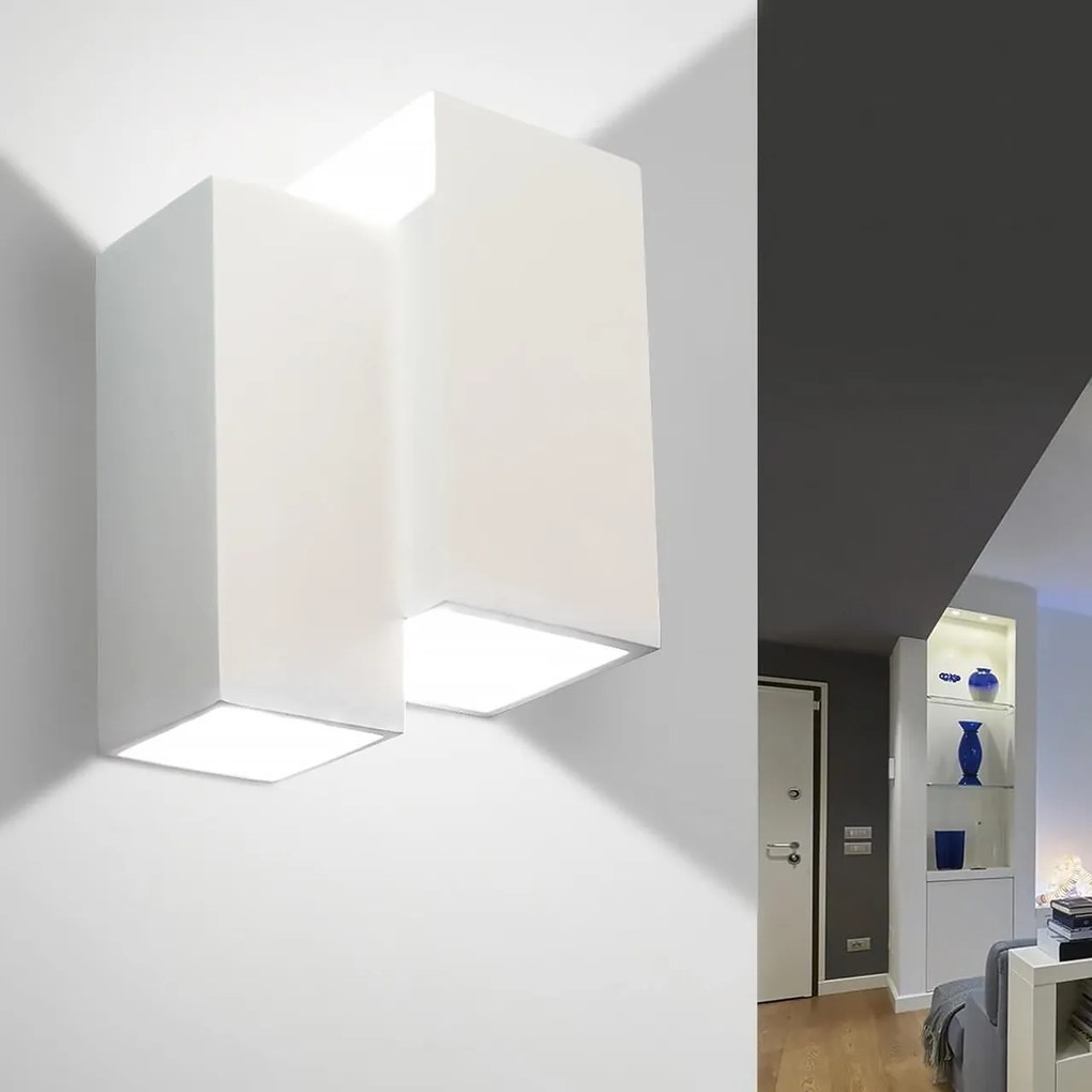 Applique in Gesso 4 Lampade GU10 da parete