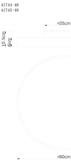 Globo 41745-48 - Plafoniera LED dimmerabile RAINER LED/48W/230V + +TC