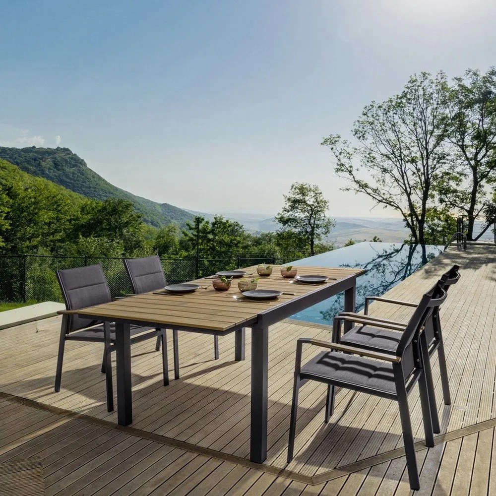 Tavolo da pranzo da giardino in alluminio 90x140 cm Elias - Bizzotto