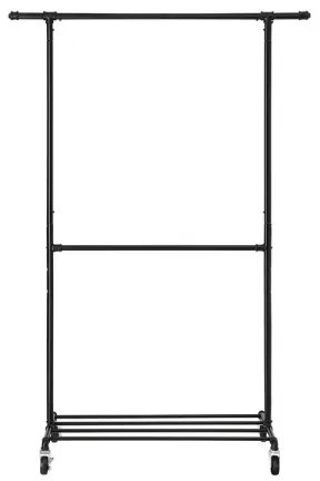 Appendiabiti a piantana mobile LINEA, nero