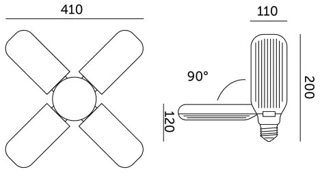 LED Lampadina per la crescita delle piante PLANTY E27/40W/230V 1200K