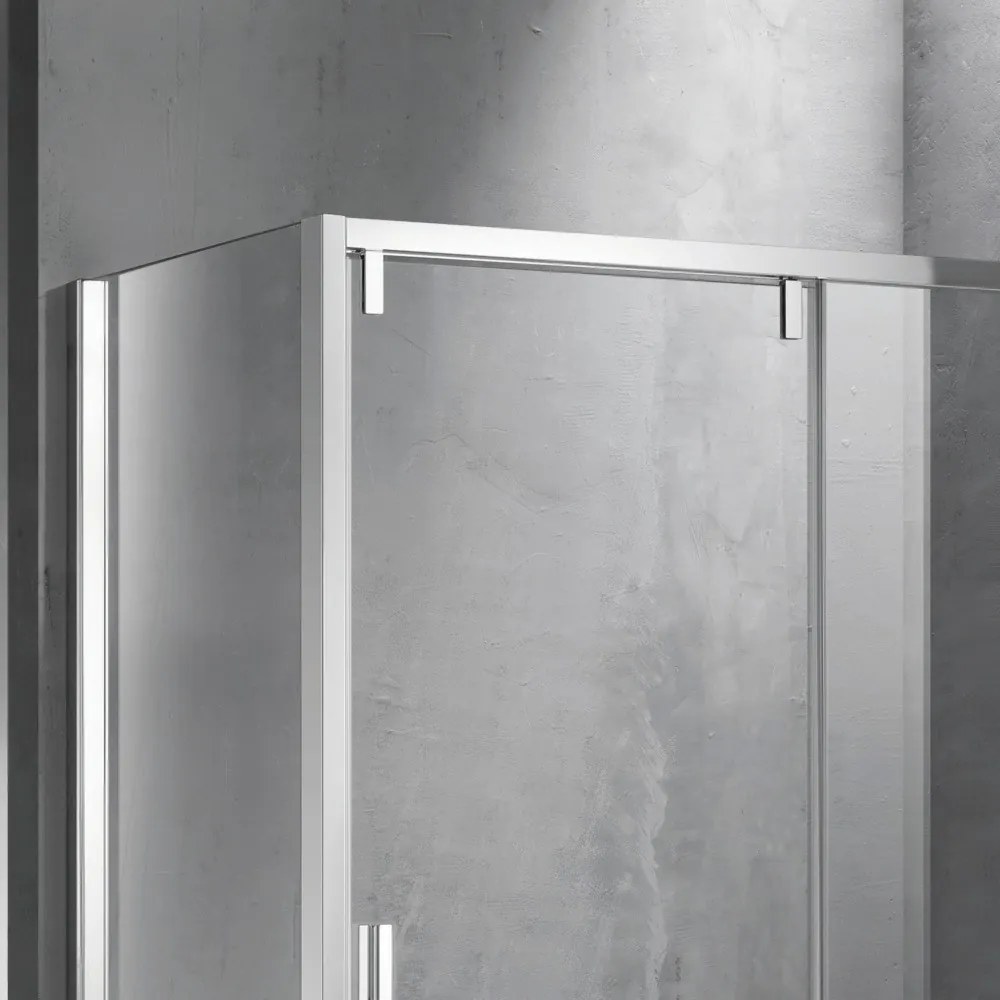 Cabina doccia 80x130 scorrevole e lato fisso vetro 8mm altezza h200 | KSA5000 - KAMALU