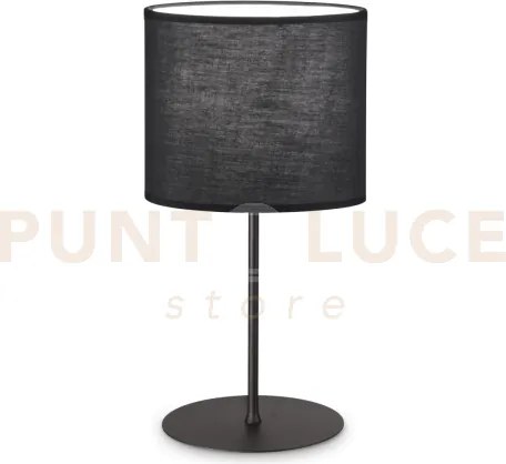 Base per lume in metallo set up grande 1 luce attacco e27 nero