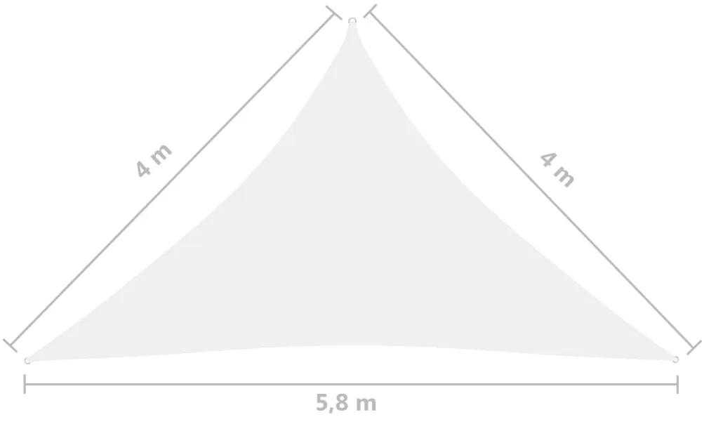 Parasole a Vela in Tessuto Oxford Triangolare 4x4x5,8m Bianco