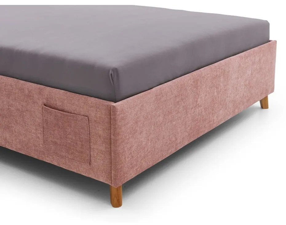 Letto per bambini rosa con contenitore 90x200 cm Fun - Meise Möbel