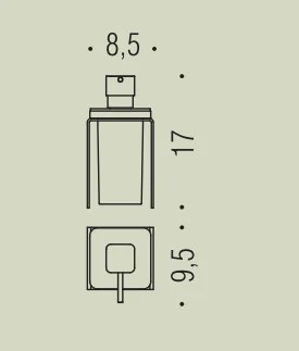 Colombo Forever b9334 dispenser Spandisapone liquido Da Appoggio in Vetro Acidato Naturale cromo