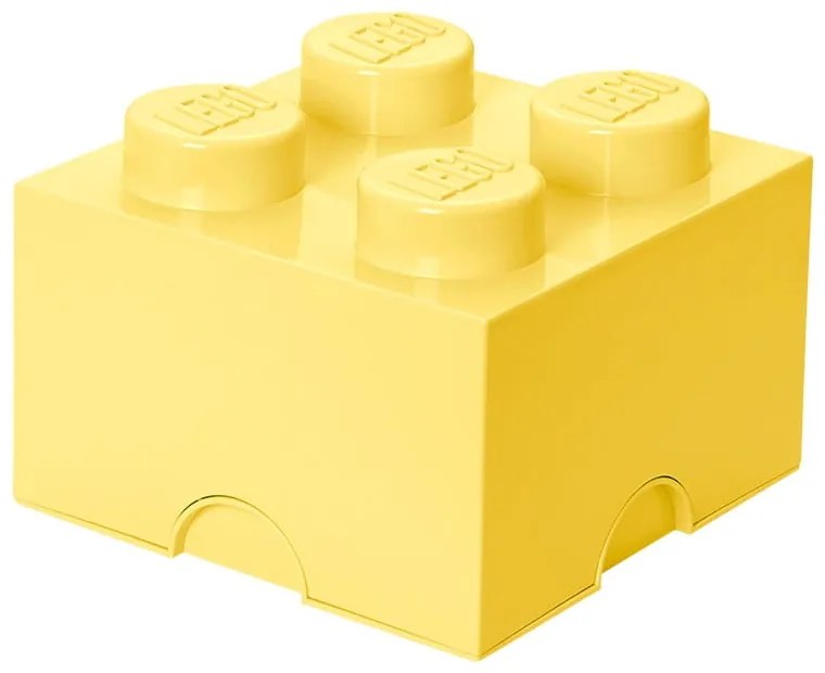 Scatola portaoggetti quadrata giallo chiaro - LEGO®