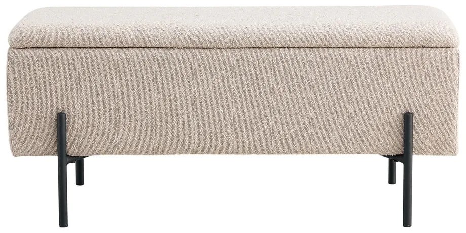 Panca beige in tessuto bouclé Watford - House Nordic