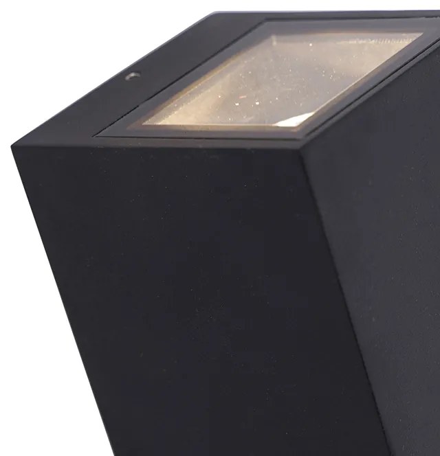 Applique moderna nera 2 luci GU10 AR70 IP54 - Baleno