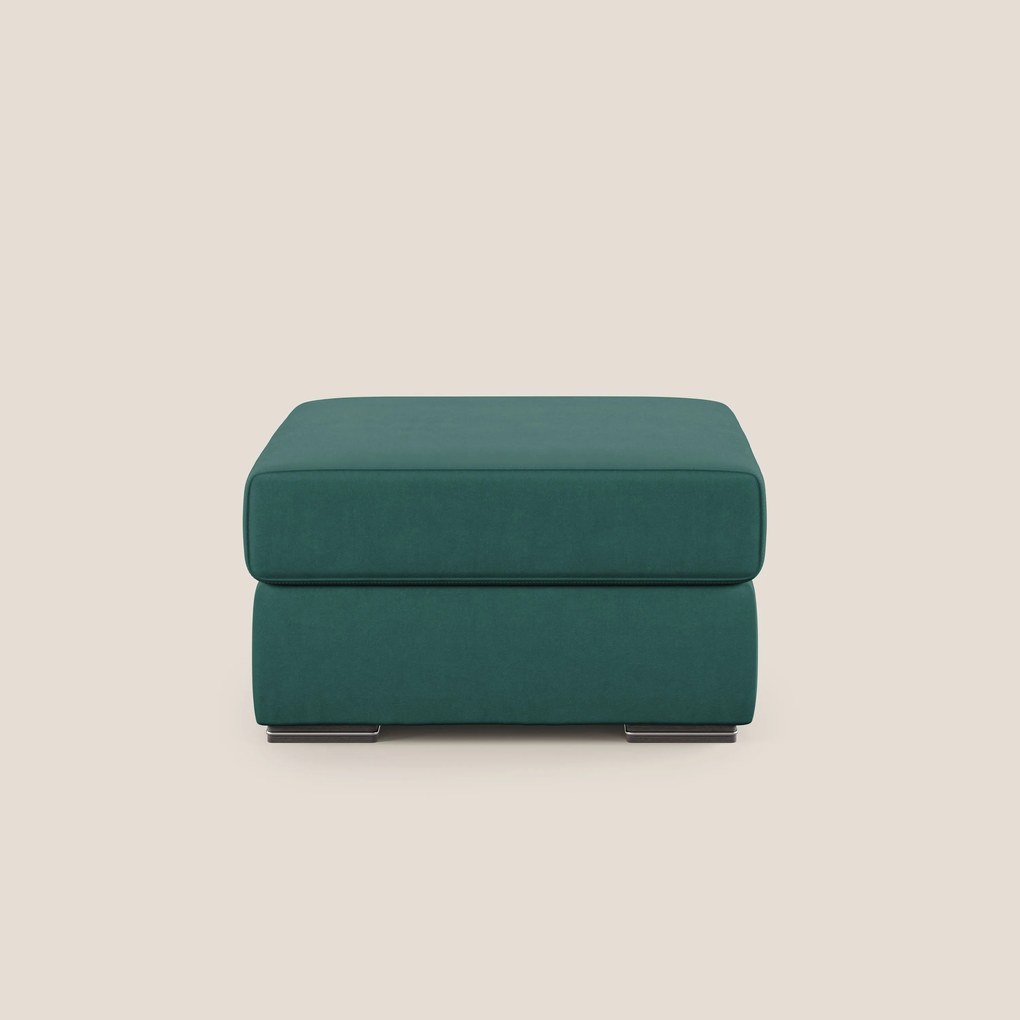 Sun pouf apribile contenitore in microfibra smacchiabile T11 petrolio