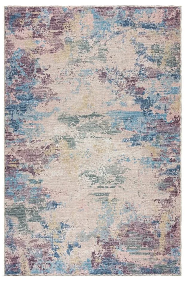 Tappeto lavabile blu-viola con fibre riciclate 80x150 cm Reid - Flair Rugs