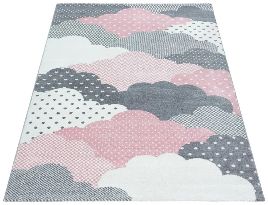 Tappeto per bambini rosa-grigio 80x150 cm Bambi - Ayyildiz Carpets