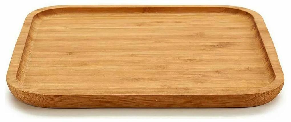 Vassoio per aperitivi Quadrato Marrone Bambù 25 x 1,5 x 25 cm (12 Unità)
