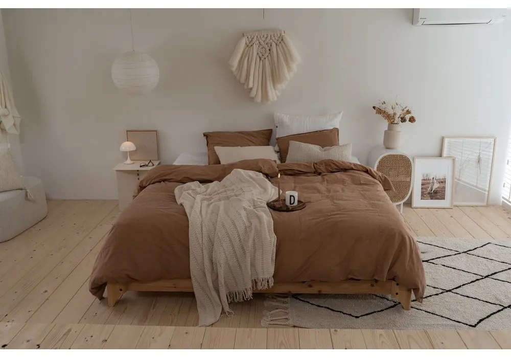 Letto matrimoniale in legno di pino con griglia 160x200 cm Elan - Karup Design