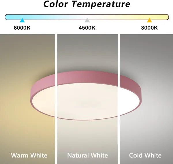 Brilagi - Plafoniera LED POOL LED/60W/230V 3000/4000/6000K 50 cm rosa