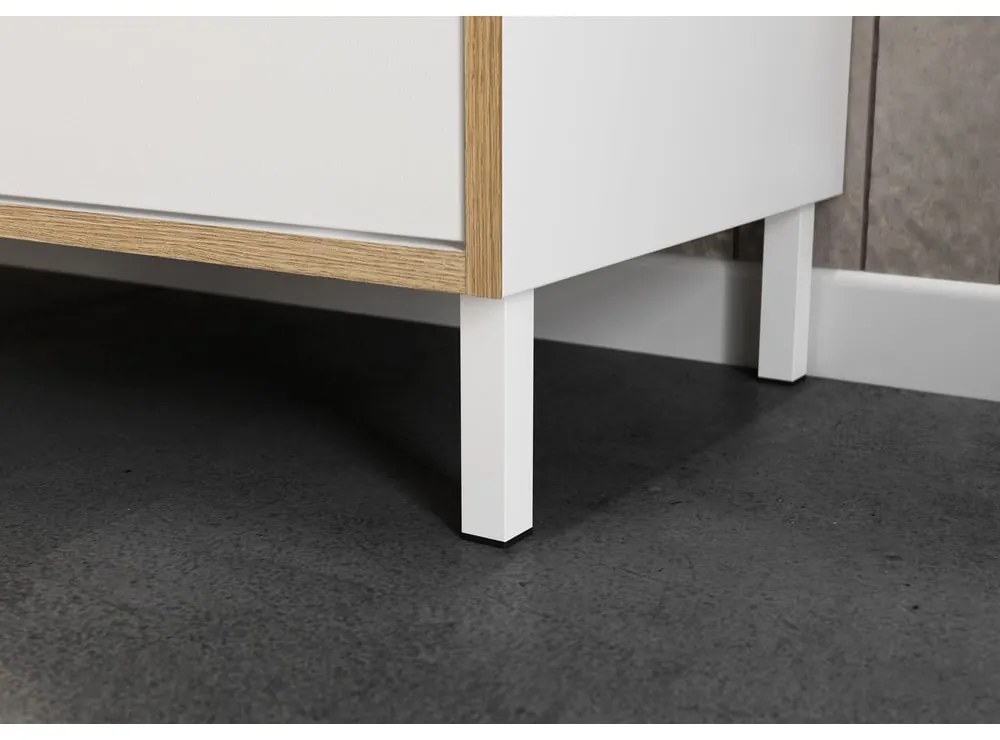 Mobile per bagno bianco alto e stretto 39x195 cm Topeka – Germania