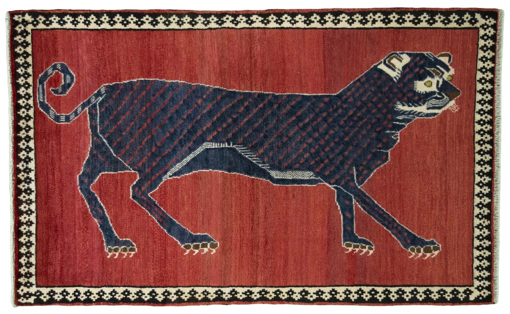 Gabbeh Tappeto 170 x 110 Rosso (Iran) Annodato A Mano