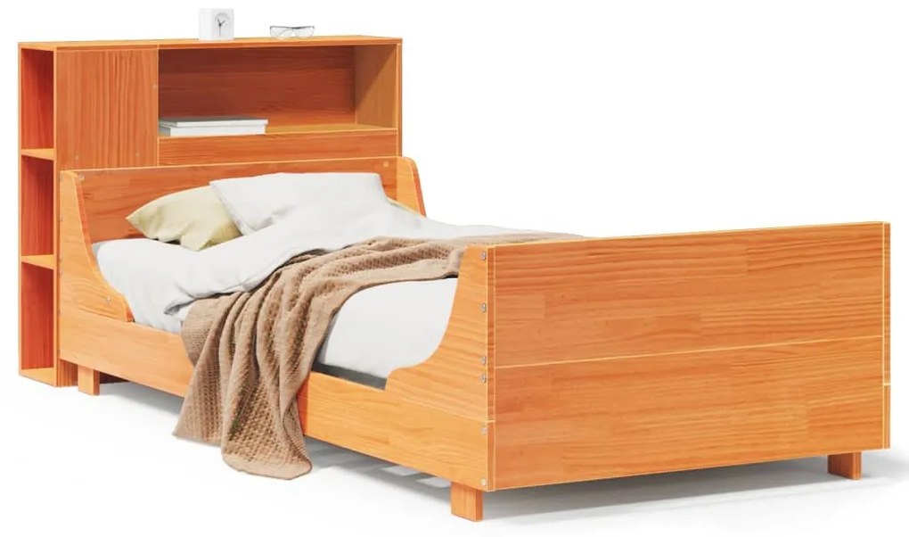 Letto senza materasso marrone cera 75x190 cm in legno di pino