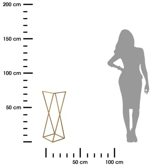 Fiore stand 70x24 cm oro