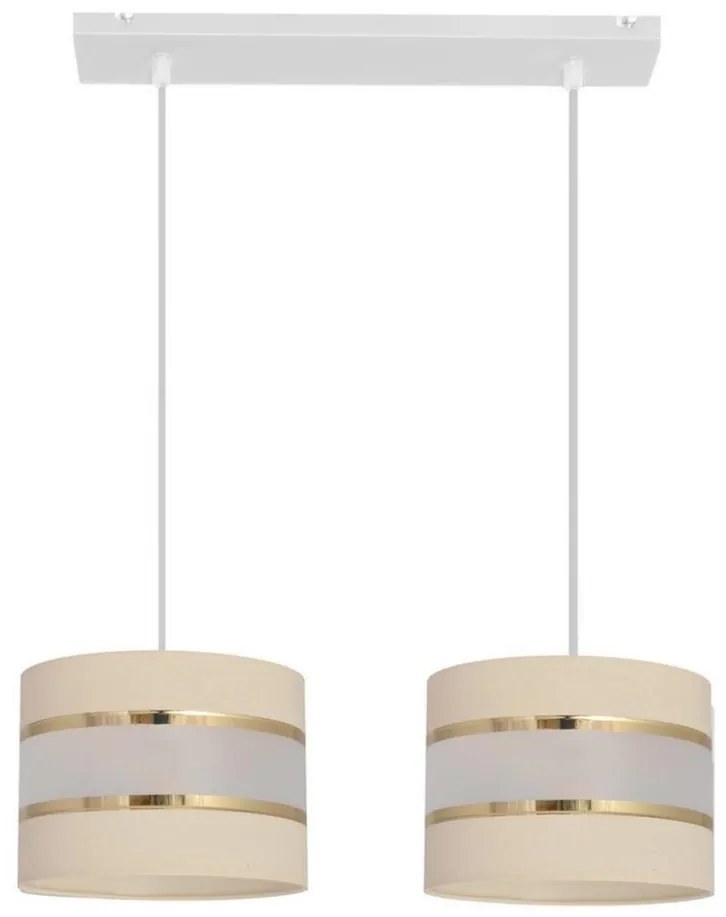 Lampadario su filo HELEN 2xE27/15W/230V crema