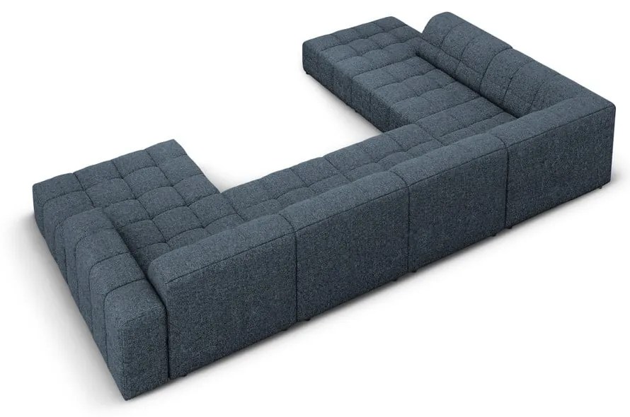 Divano angolare blu (angolo sinistro/"U") Chicago - Cosmopolitan Design