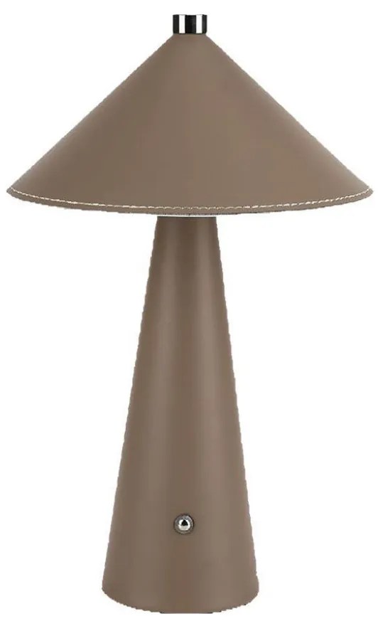 Lampada LED da Tavolo 3W Ricaricabile USB‑C Marrone Touch